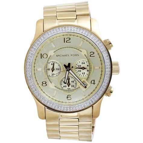 mens michael kors watch gold|michael kors diamond watch men's.